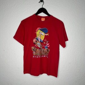 Nickelodeon Spongebob Squarepants Skatepants Skateboard TShirt Red Large